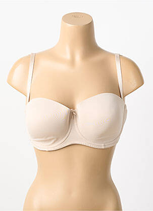 Soutien-gorge effet matière satinée haut soutien-gorge moulé chair NATURANA femme