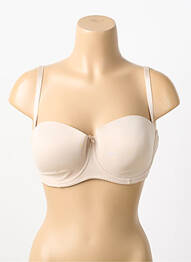 Soutien-gorge effet matière satinée haut soutien-gorge moulé chair NATURANA femme