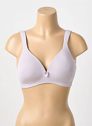 Soutien-gorge effet matière satinée haut soutien-gorge moulé violet NATURANA femme