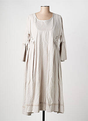 Robe mi-longue manches longues manches longues gris RHUM RAISIN femme