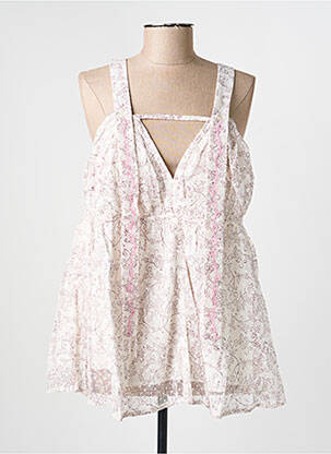 Top imprimé fantaisie sans manche rose RHUM RAISIN femme