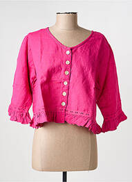Veste casual col rond rose RHUM RAISIN femme