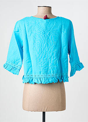 Veste casual col rond bleu RHUM RAISIN femme