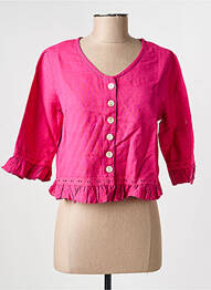 Veste casual col rond rose RHUM RAISIN femme