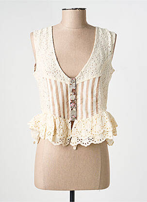 Gilet sans manche coupe cintrée beige RHUM RAISIN femme