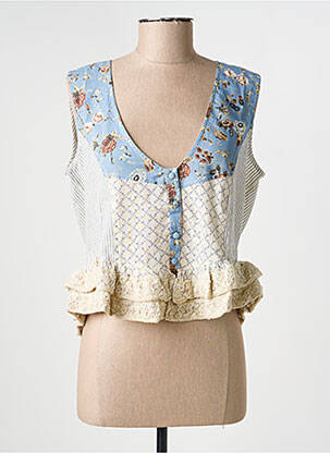 Gilet sans manche coupe cintrée bleu RHUM RAISIN femme