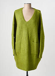 Pull col v manches longues vert RHUM RAISIN femme