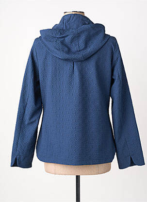 Coupe-vent manches longues a capuche bleu fonce VIRGINIA BLU' femme
