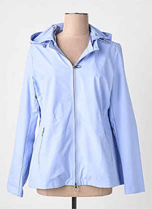 Imperméable manches longues a capuche bleu VIRGINIA BLU' femme