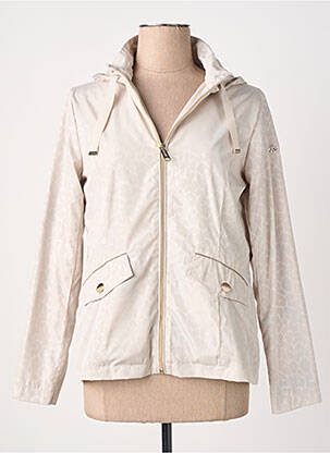 Coupe-vent manches longues a capuche beige VIRGINIA BLU' femme