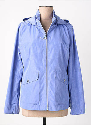 Imperméable manches longues a capuche bleu VIRGINIA BLU' femme