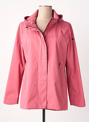 Imperméable manches longues a capuche rose VIRGINIA BLU' femme
