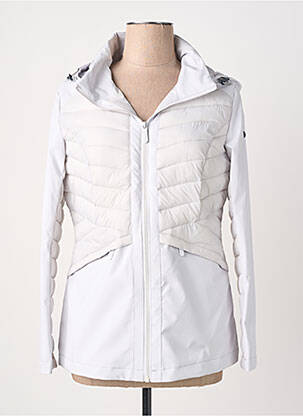 Doudoune poches a capuche gris VIRGINIA BLU' femme