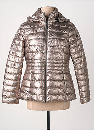 Doudoune poches a capuche argent VIRGINIA BLU' femme