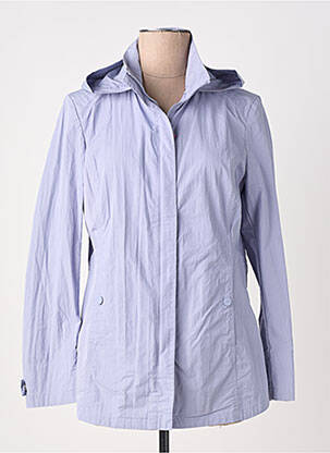 Imperméable fermeture zippée sur le devant a capuche bleu VIRGINIA BLU' femme