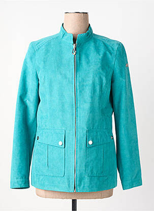 Veste casual tissage suedine vert VIRGINIA BLU' femme