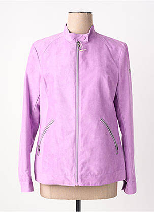 Veste casual tissage suedine violet VIRGINIA BLU' femme