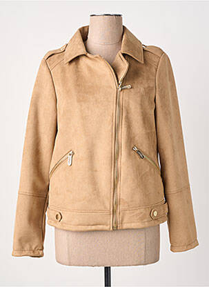 Veste casual tissage suedine marron VIRGINIA BLU' femme