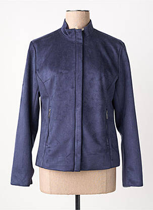 Veste casual tissage suedine bleu VIRGINIA BLU' femme
