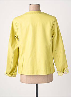 Veste simili cuir poches jaune VIRGINIA BLU' femme