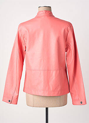 Veste simili cuir poches rose VIRGINIA BLU' femme