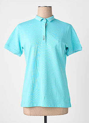 Polo stretch manches courtes bleu VIRGINIA BLU' femme
