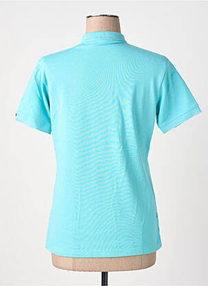 Polo stretch manches courtes bleu VIRGINIA BLU' femme