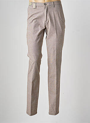 Pantalon chino tissage chiné taille normale marron SEA BARRIER homme