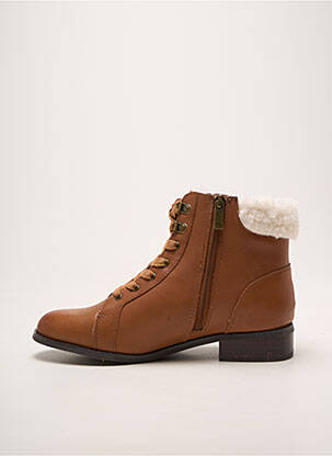 Bottines/boots fourrée talon plat jusqu'à 3cm marron DAMART femme