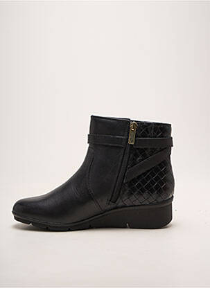 Bottines/boots tissage satiné talon de 4 à 6cm noir DAMART femme