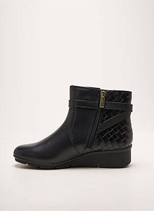 Bottines/boots tissage satiné talon de 4 à 6cm noir DAMART femme