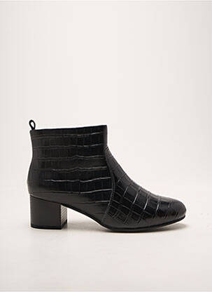 Bottines/boots tissage satiné talon de 4 à 6cm noir DAMART femme