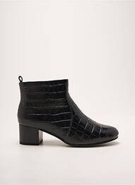 Bottines/boots tissage satiné talon de 4 à 6cm noir DAMART femme
