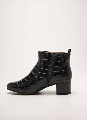 Bottines/boots tissage satiné talon de 4 à 6cm noir DAMART femme