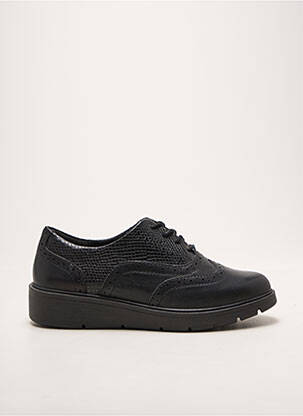 Baskets tissage satiné talon de 4 à 6cm noir DAMART femme
