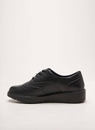 Baskets tissage satiné talon de 4 à 6cm noir DAMART femme