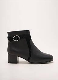 Bottines/boots tissage satiné talon de 4 à 6cm noir DAMART femme