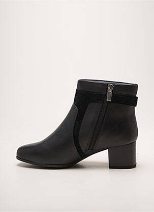 Bottines/boots tissage satiné talon de 4 à 6cm noir DAMART femme