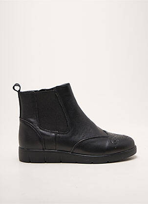 Bottines/boots matière lisse talon plat jusqu'à 3cm noir DAMART femme
