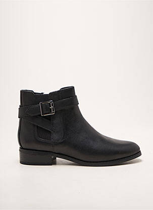 Bottines/boots tissage satiné talon plat jusqu'à 3cm noir DAMART femme