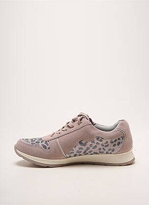 Baskets fermeture zip et lacets talon plat jusqu'à 3cm rose DAMART femme