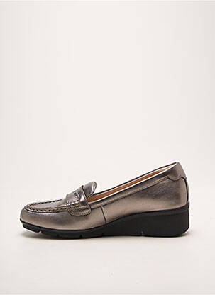 Mocassins tissage satiné talon de 4 à 6cm argent DAMART femme