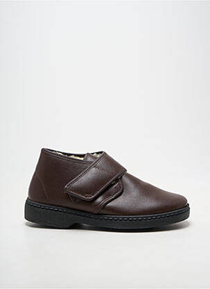 Bottines/boots fourrée talon plat jusqu'à 3cm marron DAMART femme