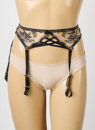 Guêpière/porte-jarretelle broderie noir AUBADE femme