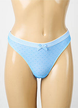 Tanga broderie bleu NATURANA femme