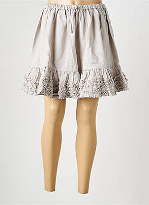 Jupe courte coupe droite gris RHUM RAISIN femme