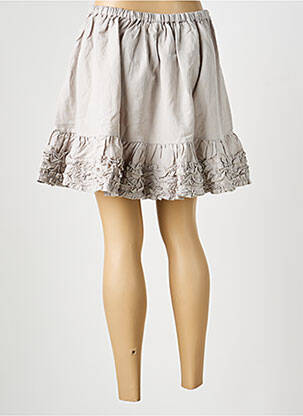 Jupe courte coupe droite gris RHUM RAISIN femme