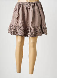 Jupe courte coupe droite marron RHUM RAISIN femme