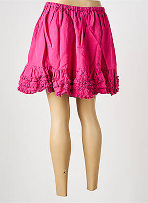 Jupe courte coupe droite rose RHUM RAISIN femme