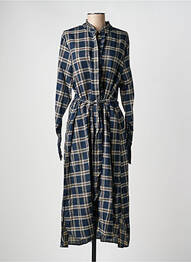 Robe longue manches longues manches longues bleu RHUM RAISIN femme